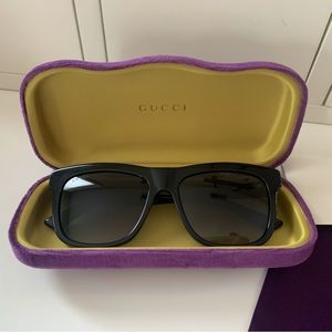 Gucci black wayfarer sunglasses, case/packaging all included
